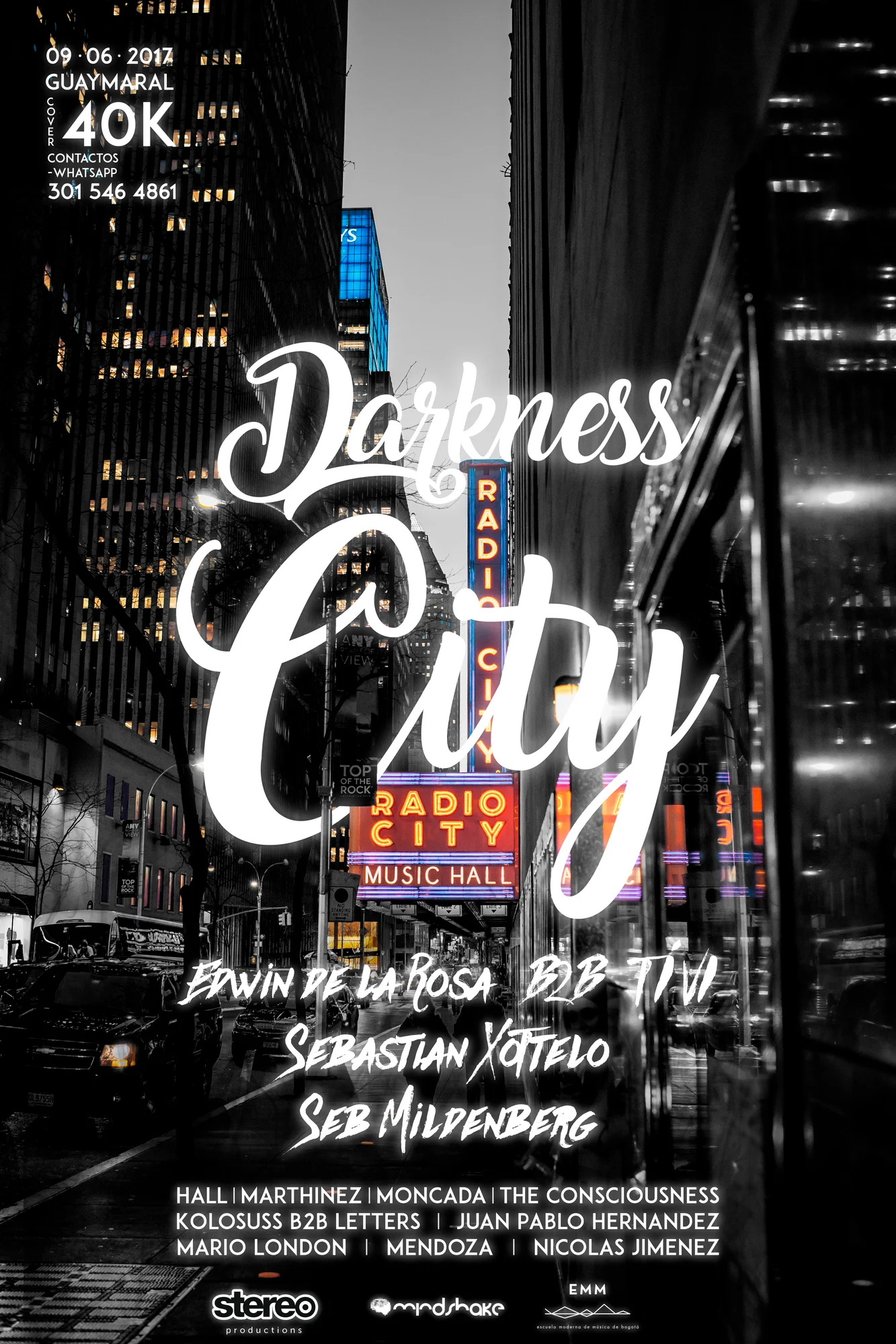 Darkness City / Cityscape event poster
