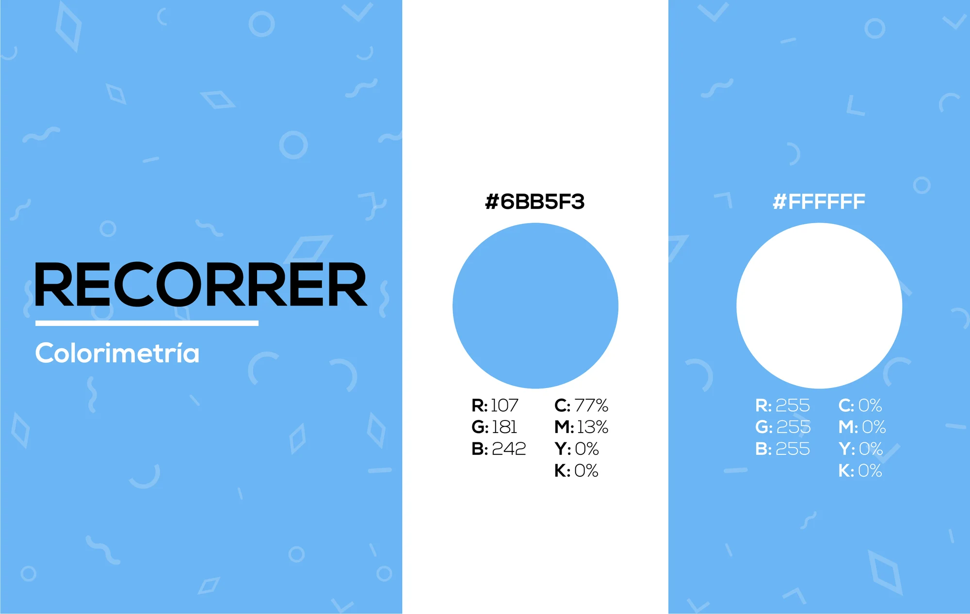 Blue-and-white color palette