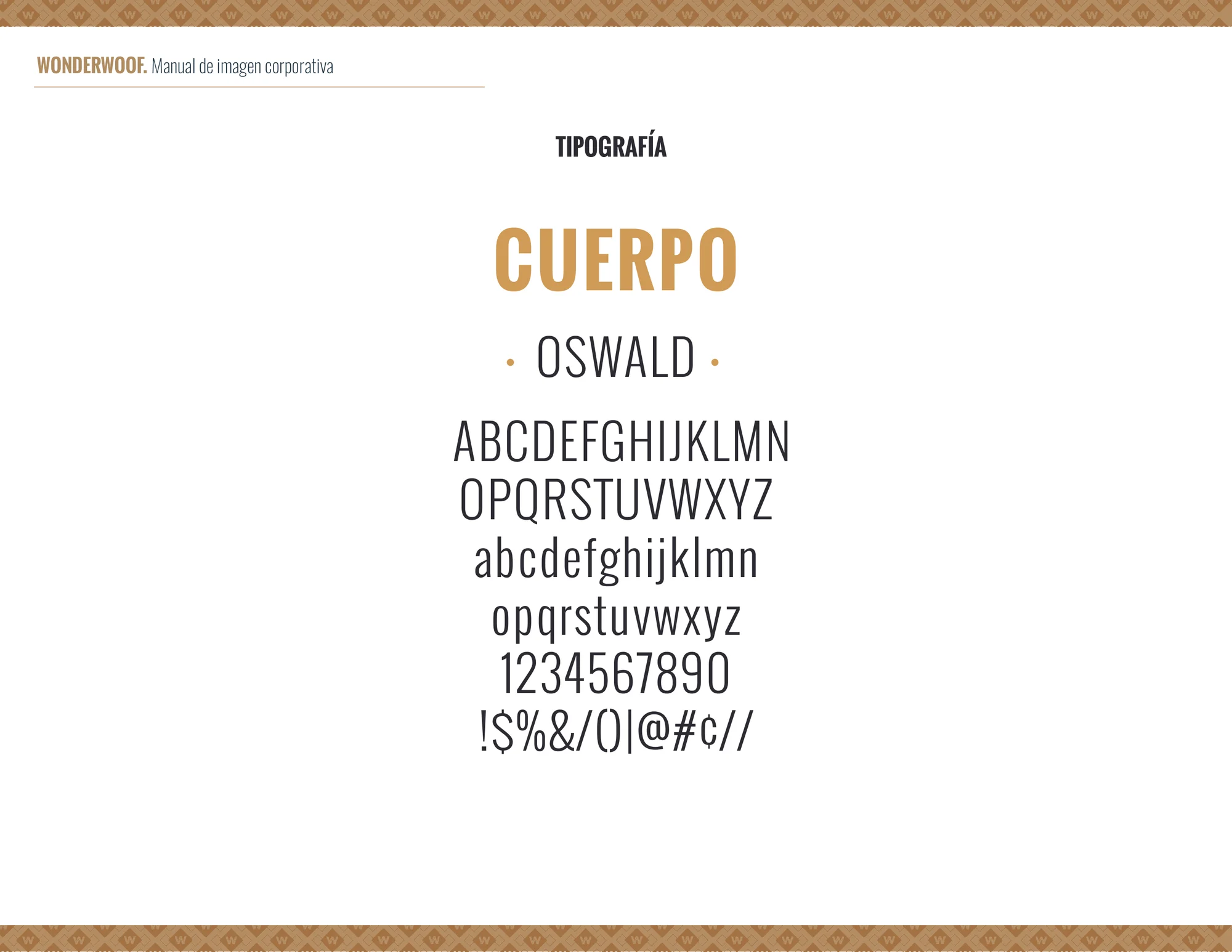 Supporting typography / Oswald